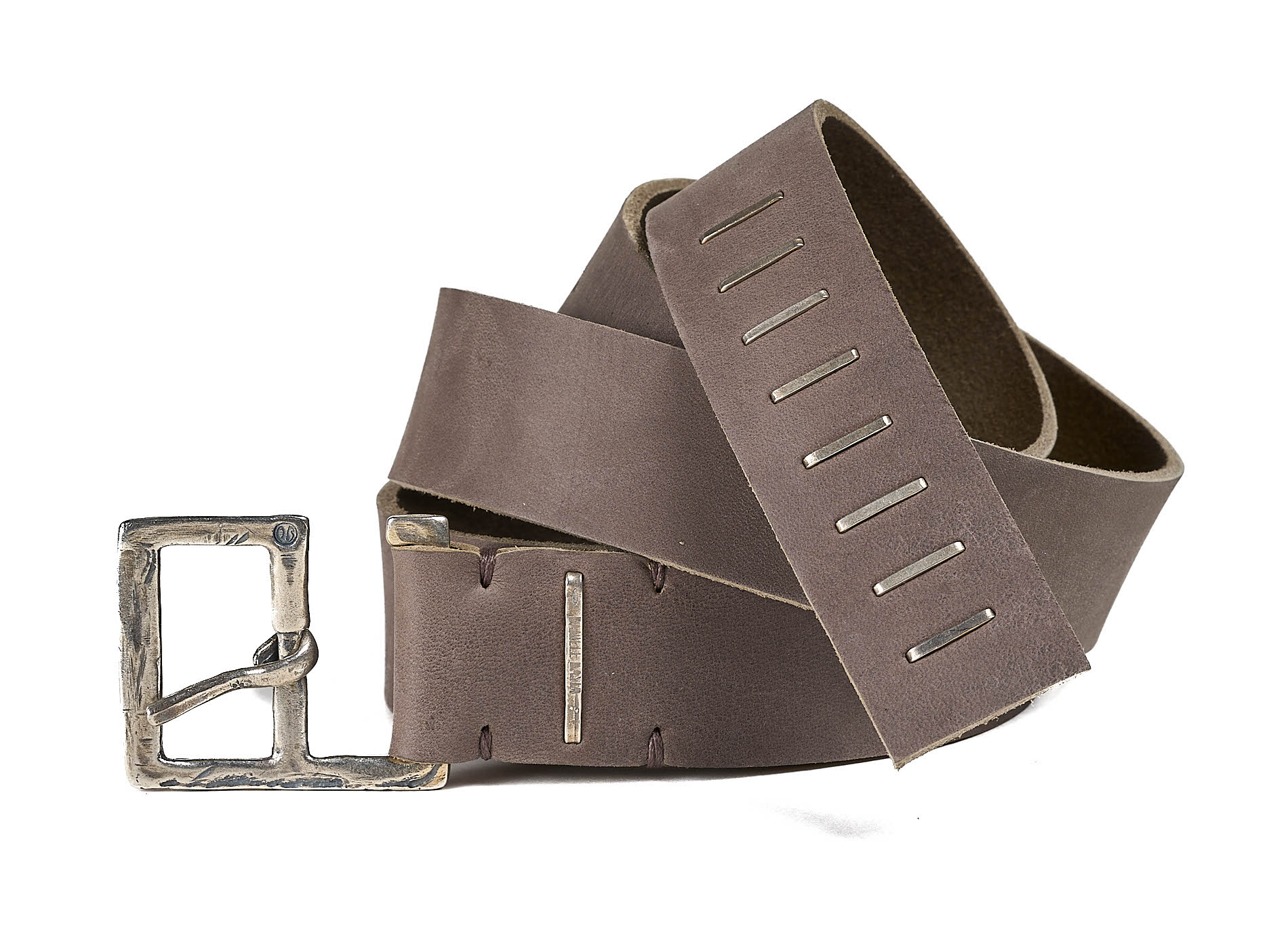 daniele basta leather and silver bags - FRONT
